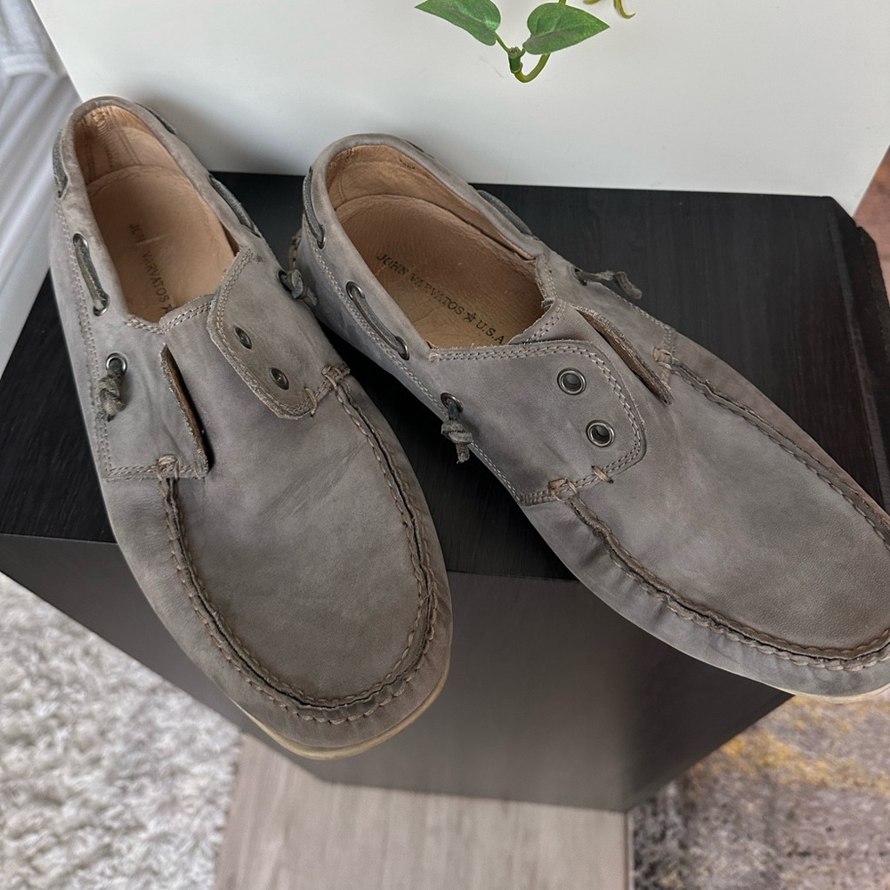 John Varvatos Leather Boat Shoes.